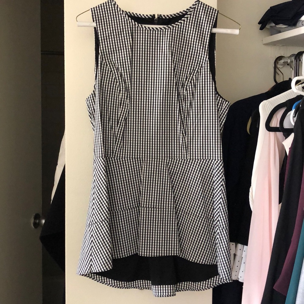 Long peplum tank top